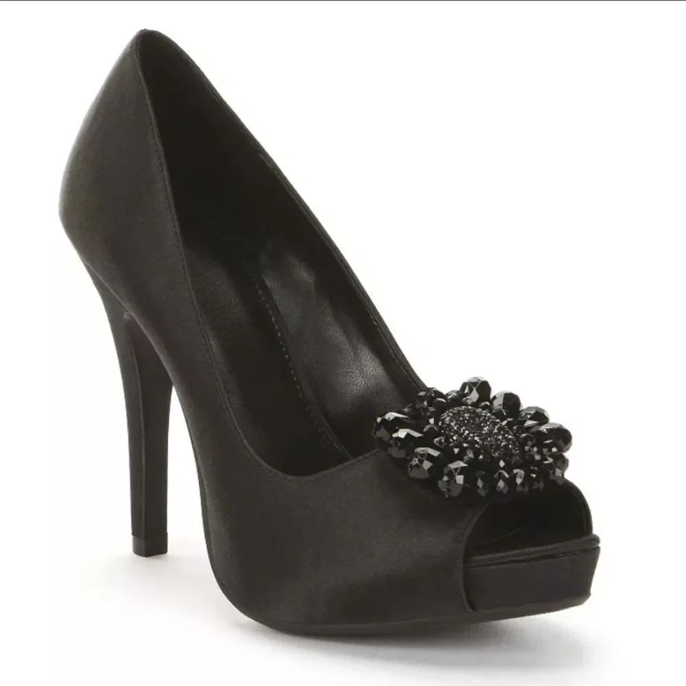 APT9 HIGH HEEL PEEP TOE WOMEN"S STILETTOS PUMP